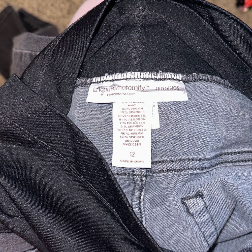 Liz Lange‎ Maternity Jeggings Sz 12 Full Belly Panel - Picture 5 of 7